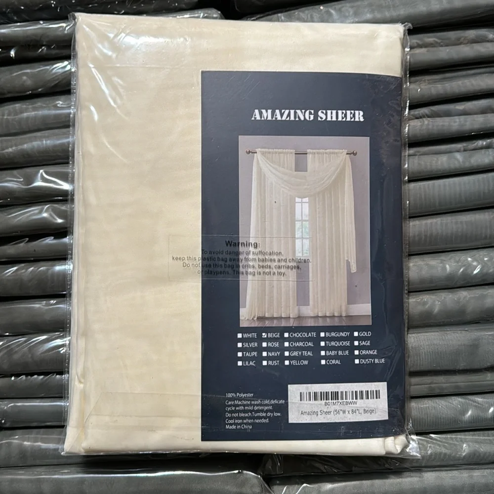 Amazing Sheer Beige 2 window panels